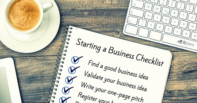 Checklist for starting your own business.